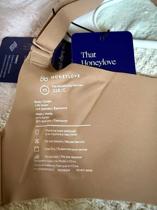Honeylove Nude Seamless Wireless Comfort Bra Brand new with tags XS 32B/C - Picture 5 of 7